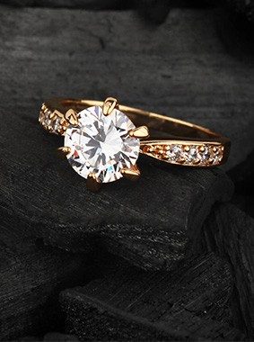 More Gold Diamond Ring for Women's