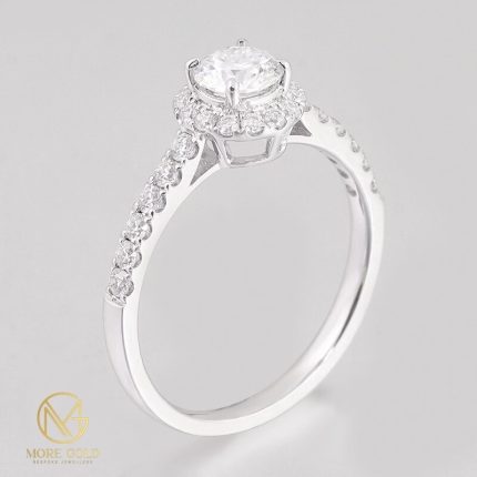 more gold jewellers 0.5ct half band eternity halo