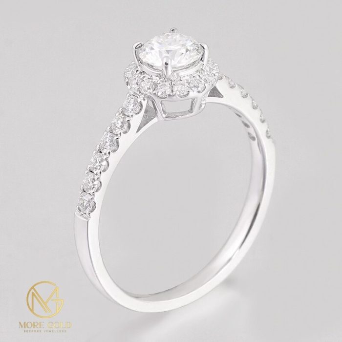 more gold jewellers 0.5ct half band eternity halo