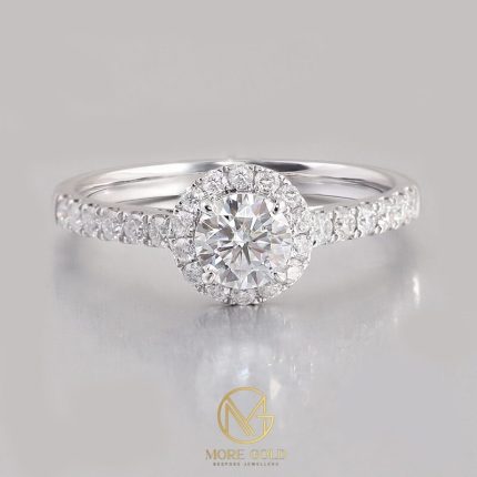 more gold jewellers 0.5ct half band eternity halo