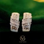 more gold jewellers 0.60ct baguette diamond band earrings