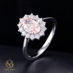 more gold jewellers 1.53ct pink radiance oval diamond ring