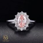 more gold jewellers 1.53ct pink radiance oval diamond ring