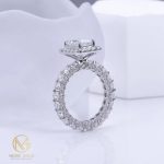 more gold jewellers emerald halo diamond ring