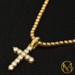 14K Diamond Pointers Cross