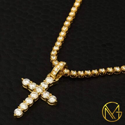 14K Diamond Pointers Cross