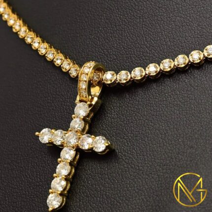 14K Diamond Pointers Cross