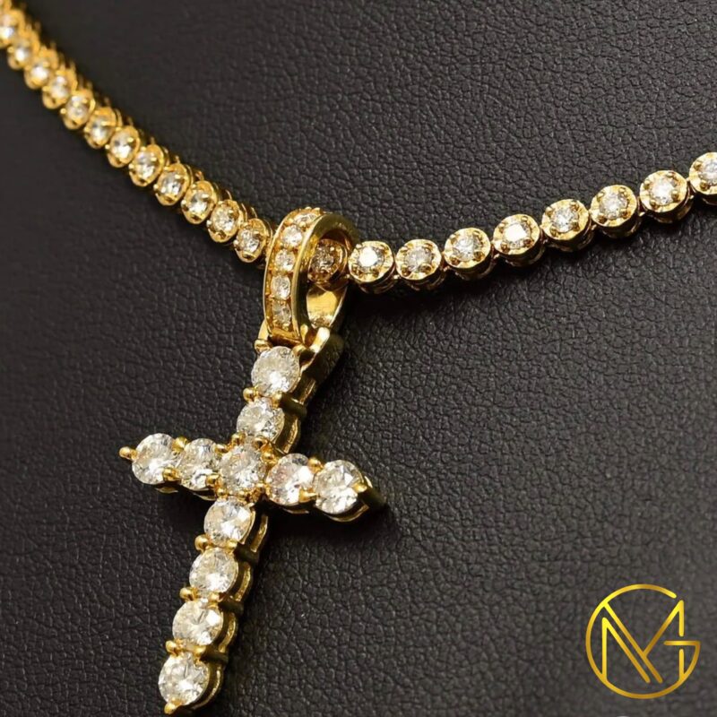 14K Diamond Pointers Cross